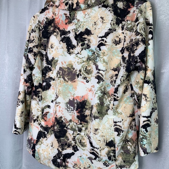 XHILARATION Floral Open Front Blazer Jacket Size Small - Picture 5 of 13